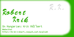 robert krik business card